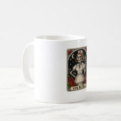 Funny Nurse Skeleton Tarot Card Halloween Nurse Kaffeetasse (Vorderseite Links)