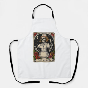 Funny Nurse Skeleton Tarot Card Halloween Nurse Schürze