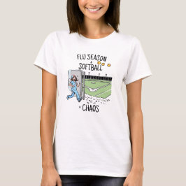 Funny Nurse Softball Mama T-Shirt