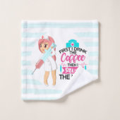 Funny Nurse Sprichwort mit Big Hypodermic Needle Badhandtuch Set (Waschlappen)