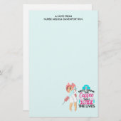 Funny Nurse Sprichwort mit Big Hypodermic Needle Briefpapier (Vorne/Hinten)