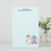 Funny Nurse Sprichwort mit Big Hypodermic Needle Briefpapier (Stehend Vorderseite)