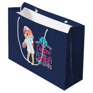 Funny Nurse Sprichwort mit Big Hypodermic Needle Große Geschenktüte