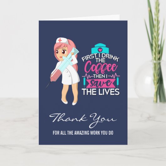 Funny Nurse Sprichwort mit Big Hypodermic Needle Karte (Vorderseite)