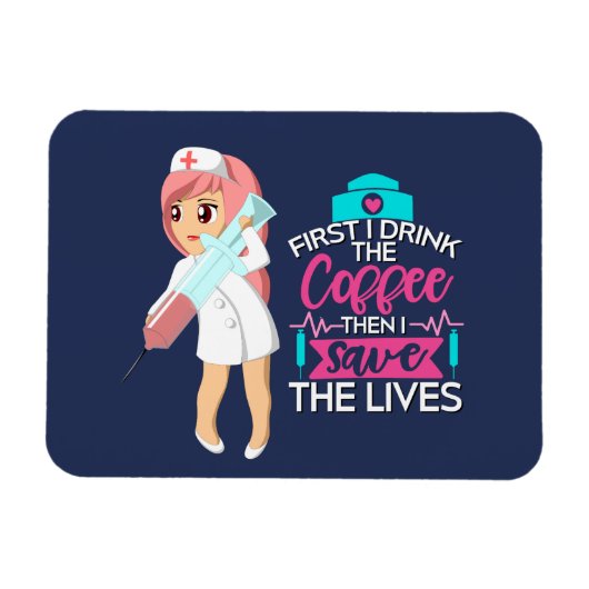 Funny Nurse Sprichwort mit Big Hypodermic Needle Magnet (Horizontal)