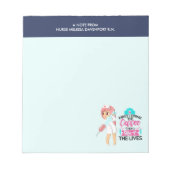 Funny Nurse Sprichwort mit Big Hypodermic Needle Notizblock (Vorderseite)