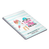 Funny Nurse Sprichwort mit Big Hypodermic Needle Notizblock (Rechte Seite)