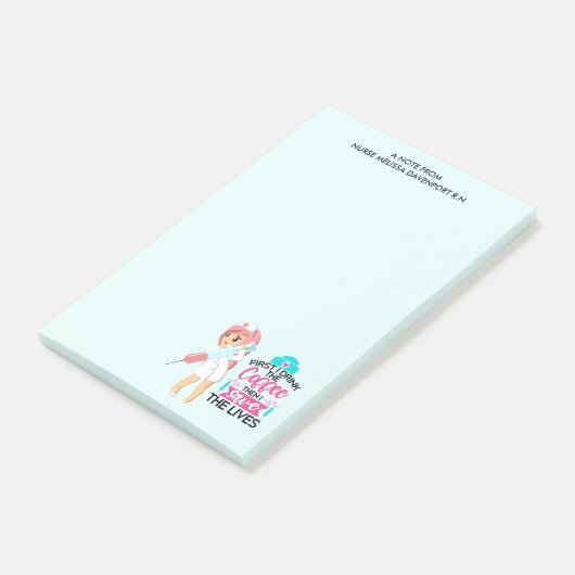 Funny Nurse Sprichwort mit Big Hypodermic Needle Post-it Klebezettel (angewinkelt)