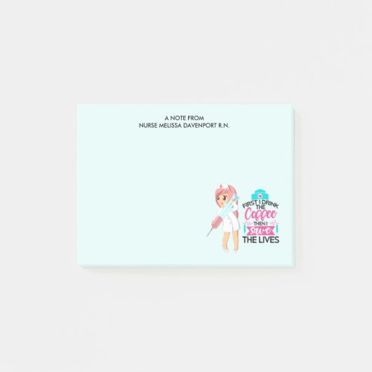 Funny Nurse Sprichwort mit Big Hypodermic Needle Post-it Klebezettel (Vorderseite)