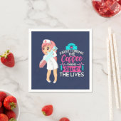 Funny Nurse Sprichwort mit Big Hypodermic Needle Serviette (Beispiel)