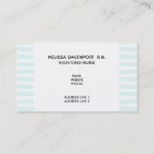 Funny Nurse Sprichwort mit Big Hypodermic Needle Visitenkarte (Rückseite)