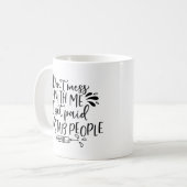 Funny Nurse stechend Wort Art Monogramm Kaffeetasse (Vorderseite Links)