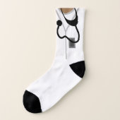 Funny Nurse Stethoscope Scrub Top Custom Socken (Links - Außen)