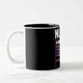 Funny Nurse Stundensatz Zweifarbige Tasse (Links)