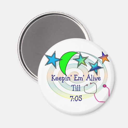 Funny Nurse T - Shirt und Geschenke Magnet (Vorderseite/Rückseite)