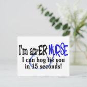 Funny Nurse T - Shirt und Geschenke Postkarte (Stehend Vorderseite)