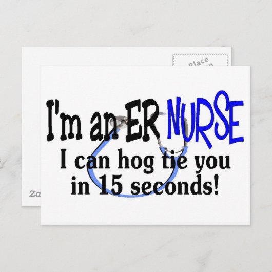 Funny Nurse T - Shirt und Geschenke Postkarte (Vorne/Hinten)