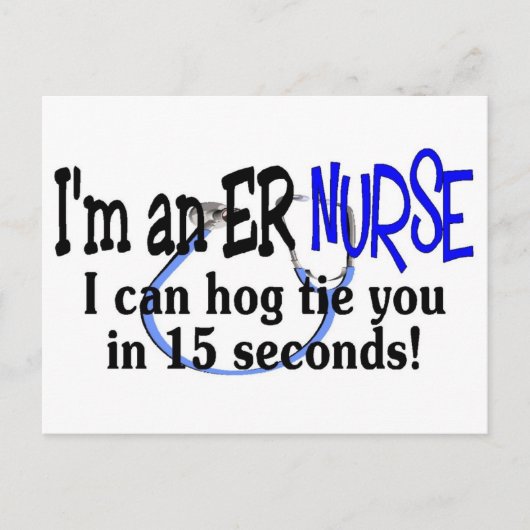 Funny Nurse T - Shirt und Geschenke Postkarte (Vorderseite)