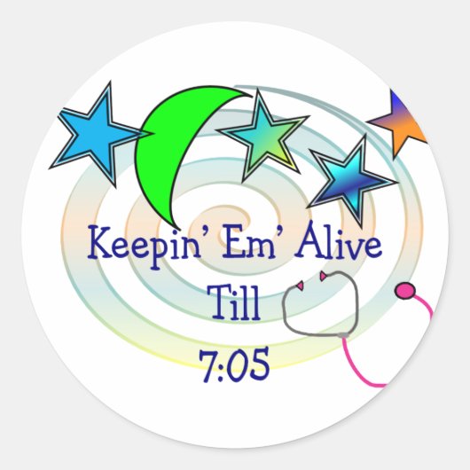 Funny Nurse T - Shirt und Geschenke Runder Aufkleber (Vorderseite)