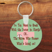 Funny Nurse T - Shirt und Geschenke Schlüsselanhänger (Vorderseite)