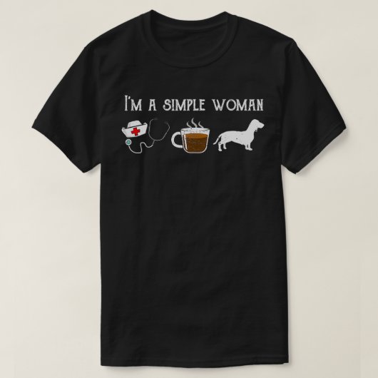Funny Nurse Tee Kaffee Lover Niedliche Dackel Dack (Design vorne)
