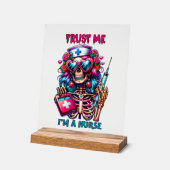 Funny Nurse Trust Word Art Acrylschild (Winkel)