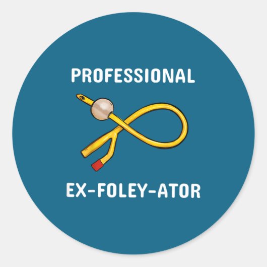 Funny Nurse Urology Crew T- Catheter Joke Student Runder Aufkleber (Vorderseite)