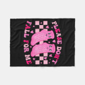 Funny Nurse Valentine Please Don't Fall For Me Rn Fleecedecke (Vorderseite (Horizontal))