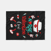 Funny Nurse Valentines Day Nurse Crew Family Group Fleecedecke (Vorderseite (Horizontal))