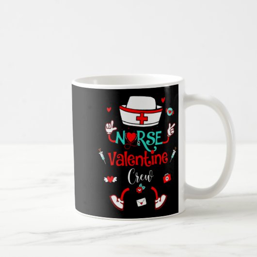 Funny Nurse Valentines Day Nurse Crew Family Group Kaffeetasse (Rechts)