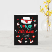 Funny Nurse Valentines Day Nurse Crew Family Group Karte (Gelbe Blume)