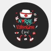 Funny Nurse Valentines Day Nurse Crew Family Group Runder Aufkleber (Vorderseite)