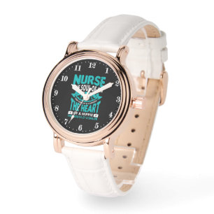 Funny Nurse Word Art Armbanduhr