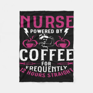 Funny Nurse Zitat Krankenschwester mit Kaffee für  Fleecedecke