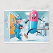 Funny Nurses Day Postkarte (Vorderseite)