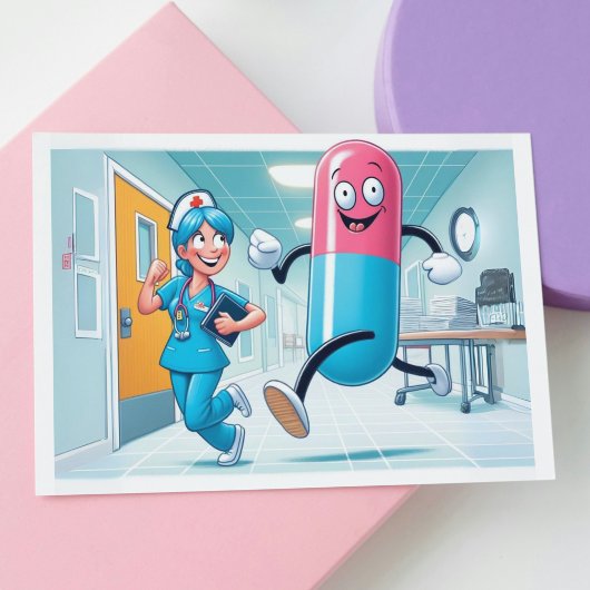 Funny Nurses Day Postkarte