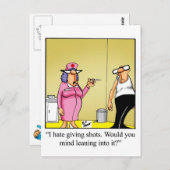 Funny Nurses Day Spaß Postcard Postkarte (Vorne/Hinten)