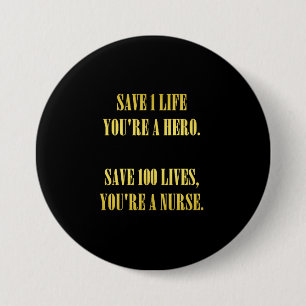 Funny Nurses Rette Lives Joke Button