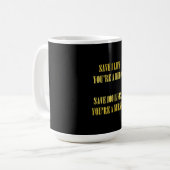 Funny Nurses Rette Lives Joke Kaffeetasse (Vorderseite Links)