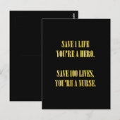 Funny Nurses Rette Lives Joke Postkarte (Vorne/Hinten)