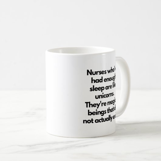 Funny Nurses sind wie Unicorns Kaffeetasse (VorderseiteRechts)