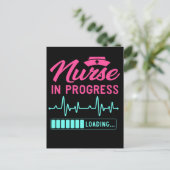 Funny Nursing Future Registered Nurse Loading Postkarte (Stehend Vorderseite)