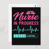 Funny Nursing Future Registered Nurse Loading Postkarte (Vorne/Hinten)