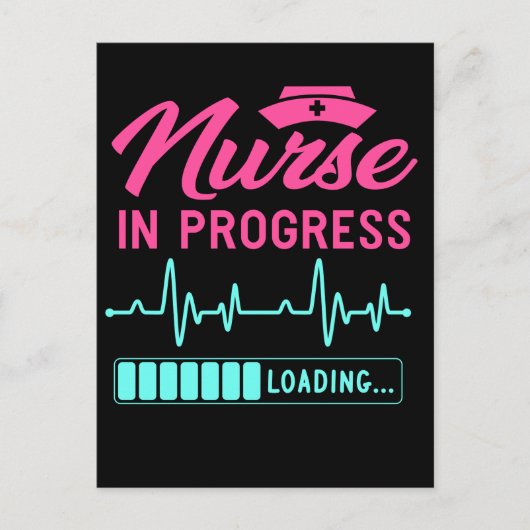 Funny Nursing Future Registered Nurse Loading Postkarte (Vorderseite)