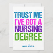Funny Nursing School Abschluss Personalisiert Nurs Karte (Vorderseite)