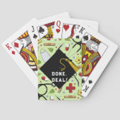 Funny Nursing School Grad Spielkarten (Rückseite)