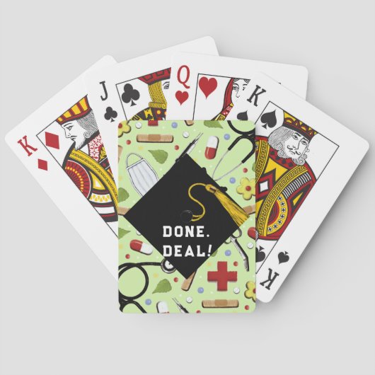 Funny Nursing School Grad Spielkarten (Rückseite)