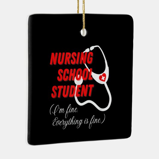 Funny Nursing School Student Geschenk RN Stethosco Keramikornament (Rechts)