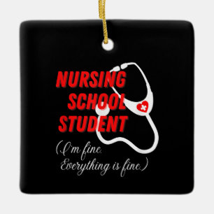 Funny Nursing School Student Geschenk RN Stethosco Keramikornament