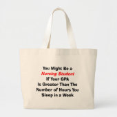 Funny Nursing Student Geschenke Jumbo Stoffbeutel (Vorne)